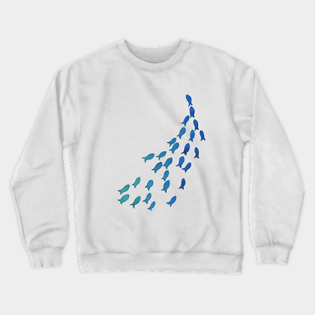 Fischschwarm Crewneck Sweatshirt by Blumchen